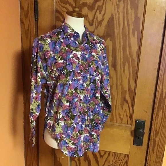 Vintage 80s Gitano floral shirt - Picture 8 of 11